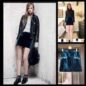 Sandro Velvet mini skirt